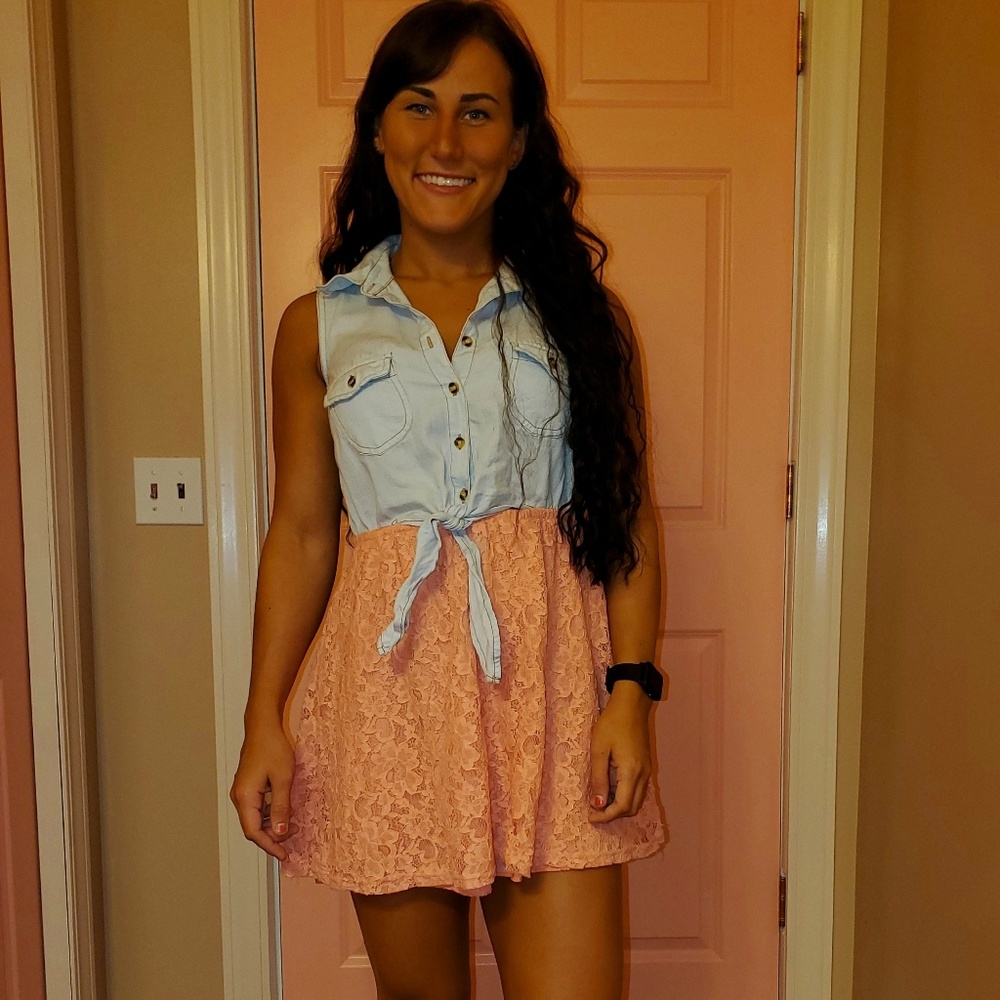 Cute pink and blue dress